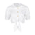 White Cropped Puff Sleeve Top - Dannijo