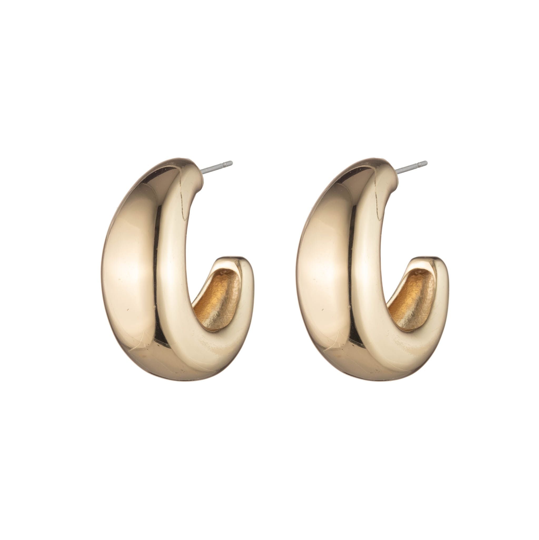 Gold Hoop Earrings Real Gold 14k Earrings Large Hoop -  Denmark