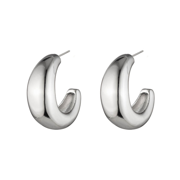 Winona Silver Hoop Earrings - Dannijo