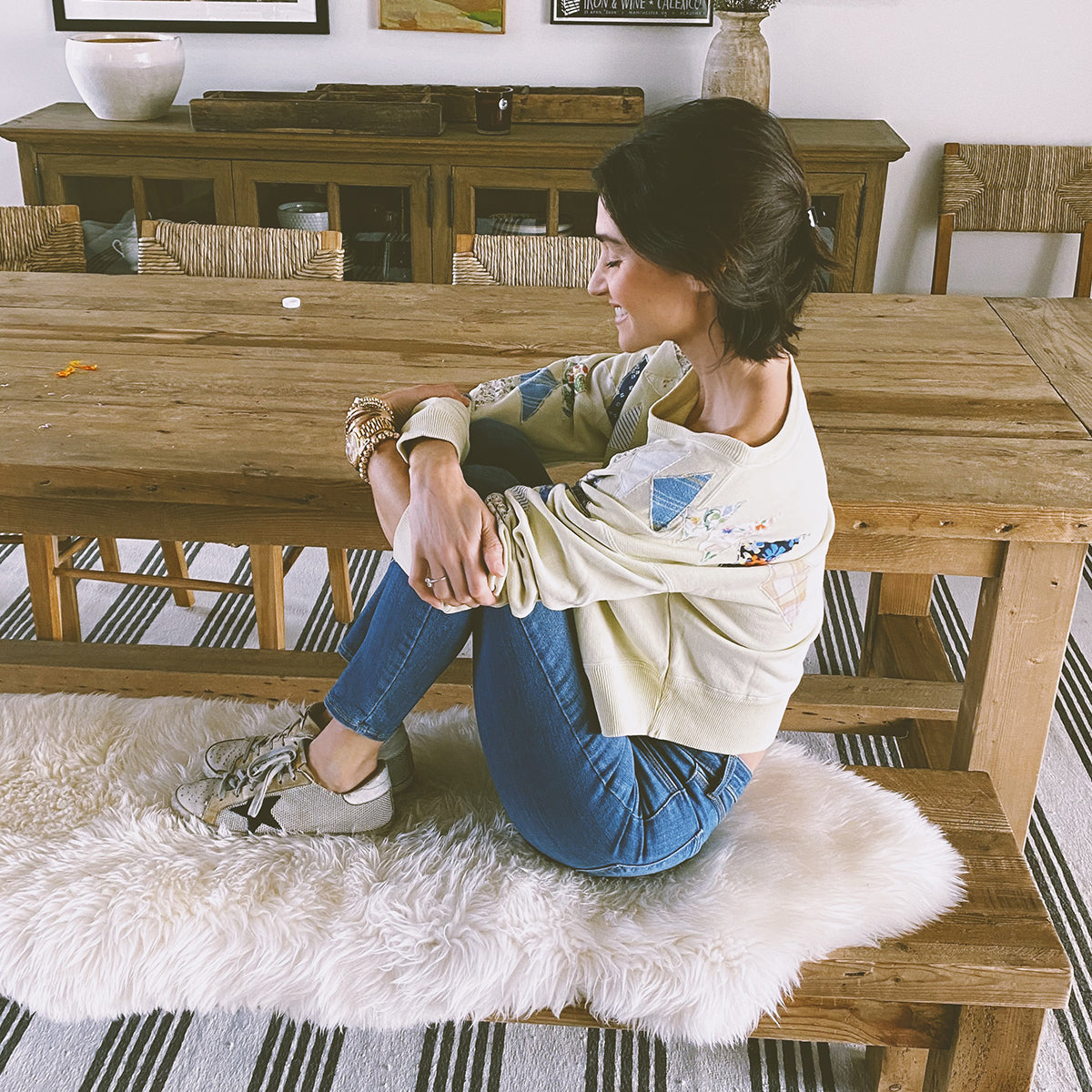 Butter Patchwork Sweatshirt - Dannijo