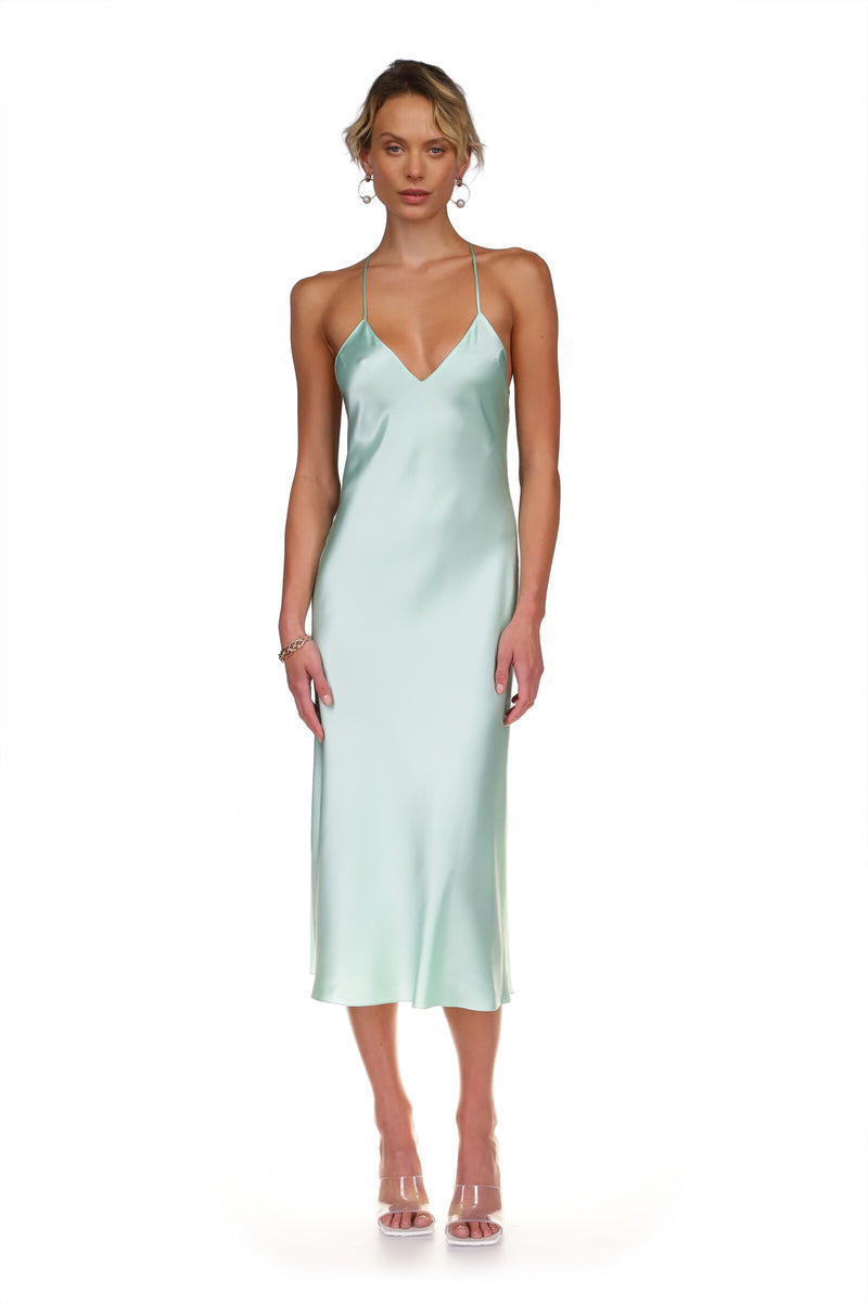 Mint Open Back Cross Strap Midi Dress | Dannijo Mint Open Back Cross Strap Midi Dress | Dannijo