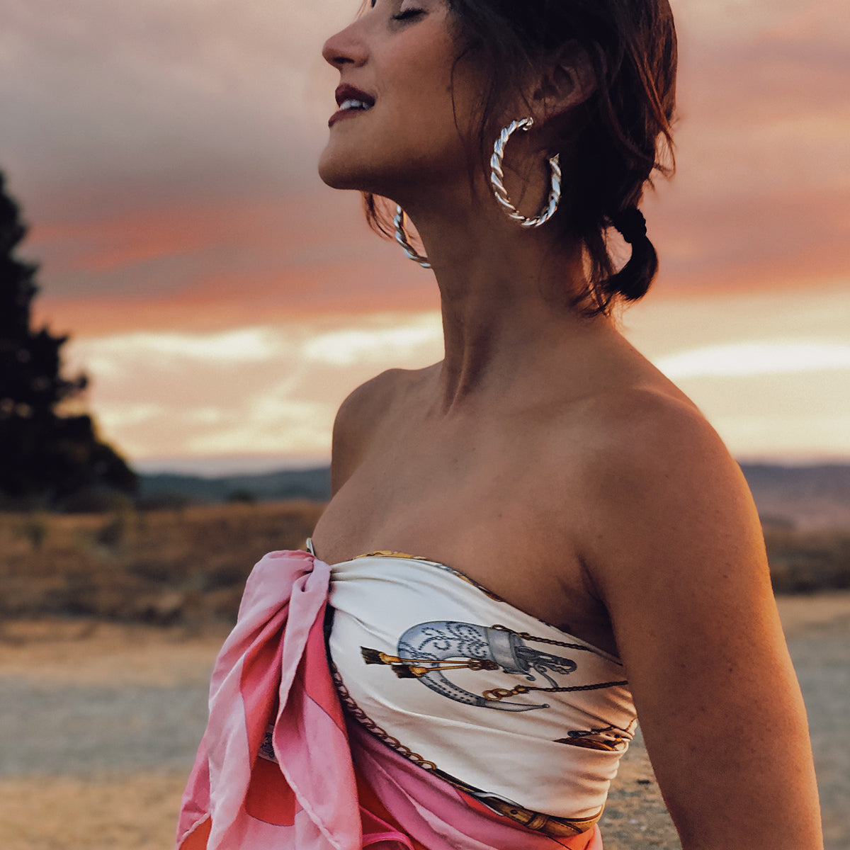 Naomi Silver Hoop Earrings - Dannijo