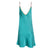 Neon Turquoise Lace-Trim Mini Slip Dress