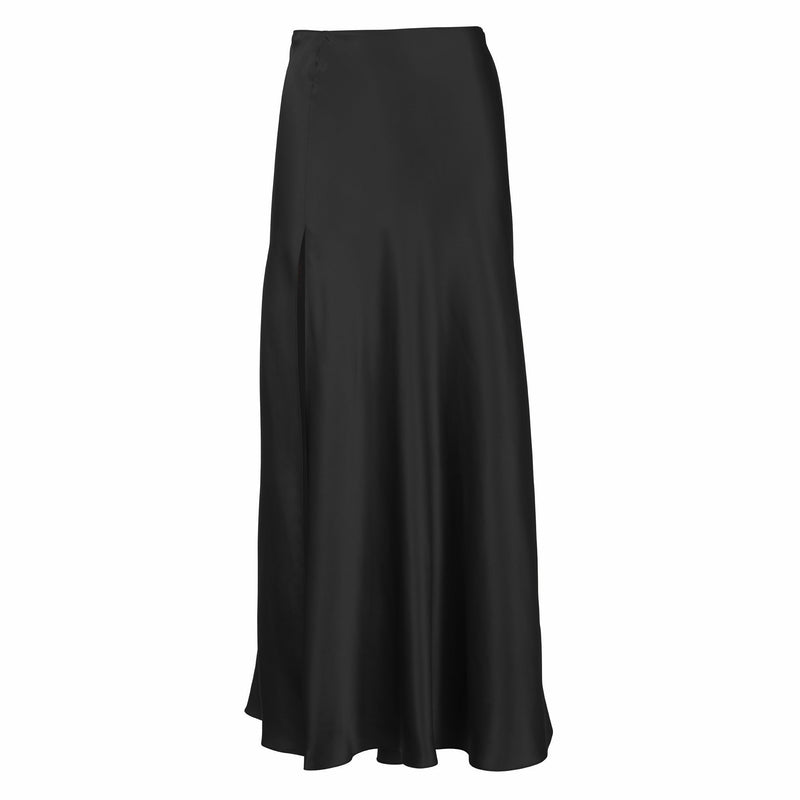 Black Skirt with High Slit