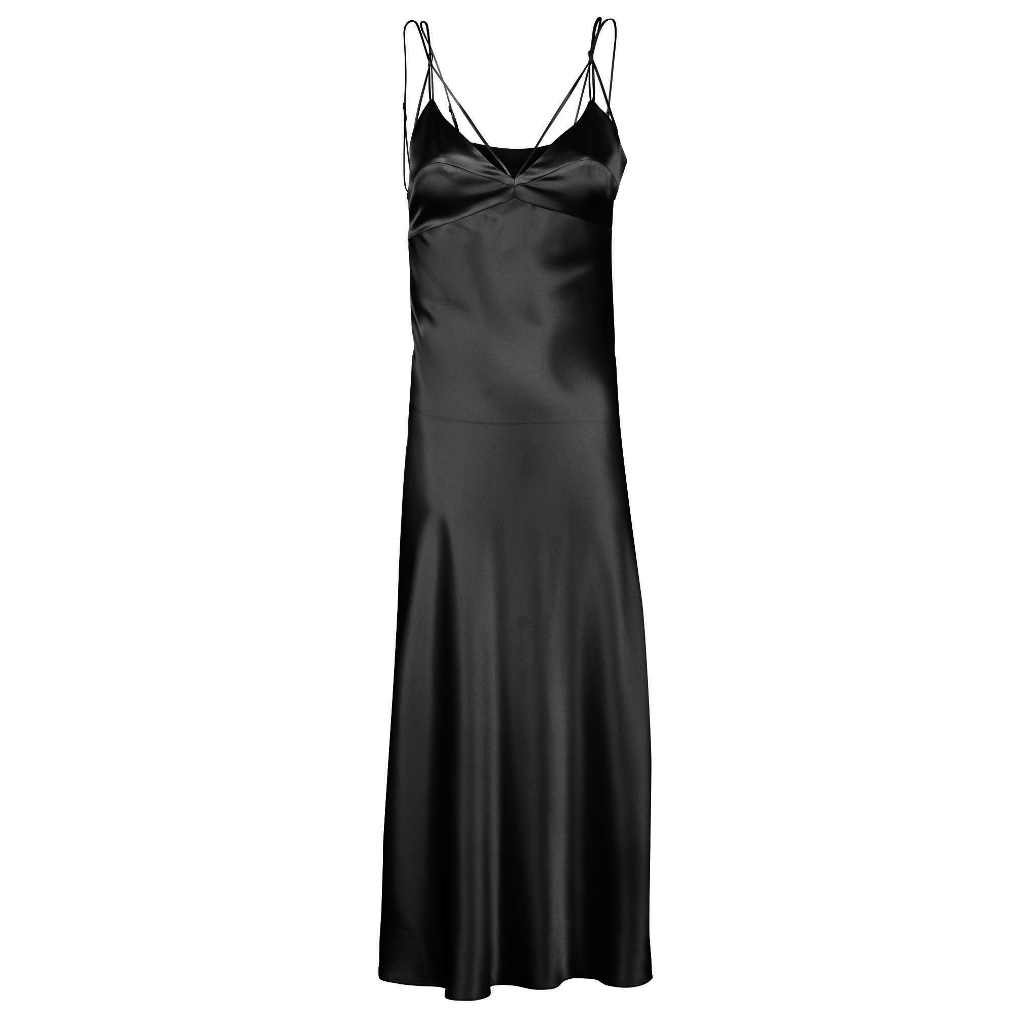 Charcoal Midi Dress with Bust Panel