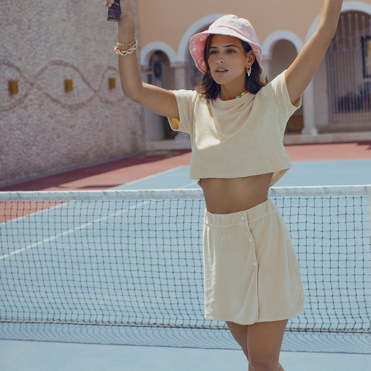 Vanilla Terry Wrap Skirt - Dannijo