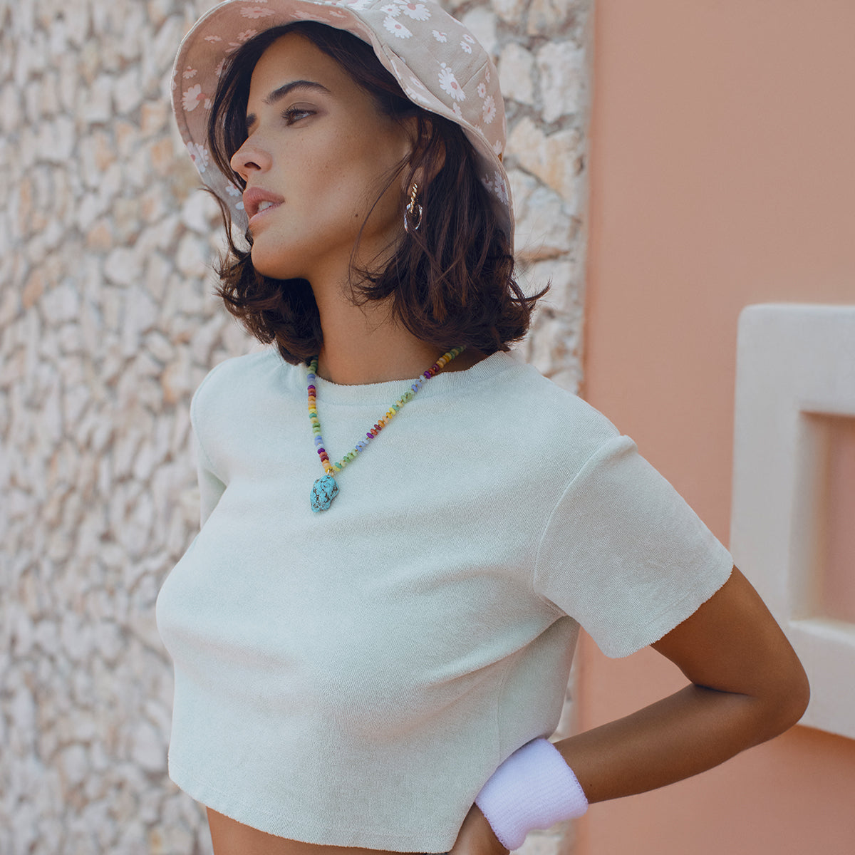 Green Terry Crop Top - Dannijo