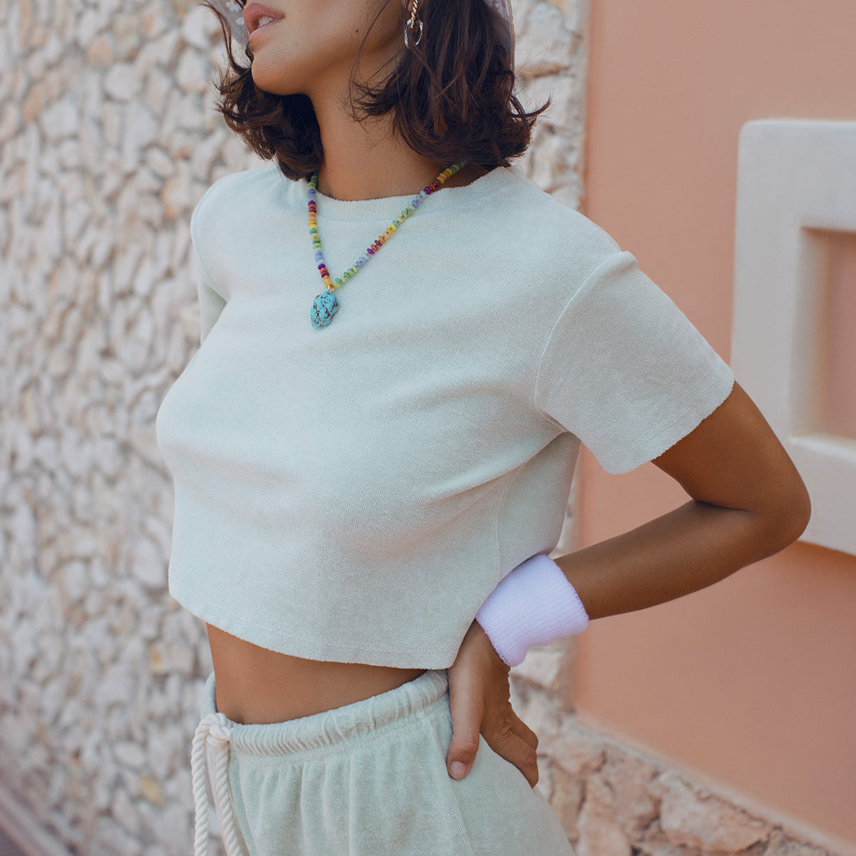 Green Terry Crop Top - Dannijo