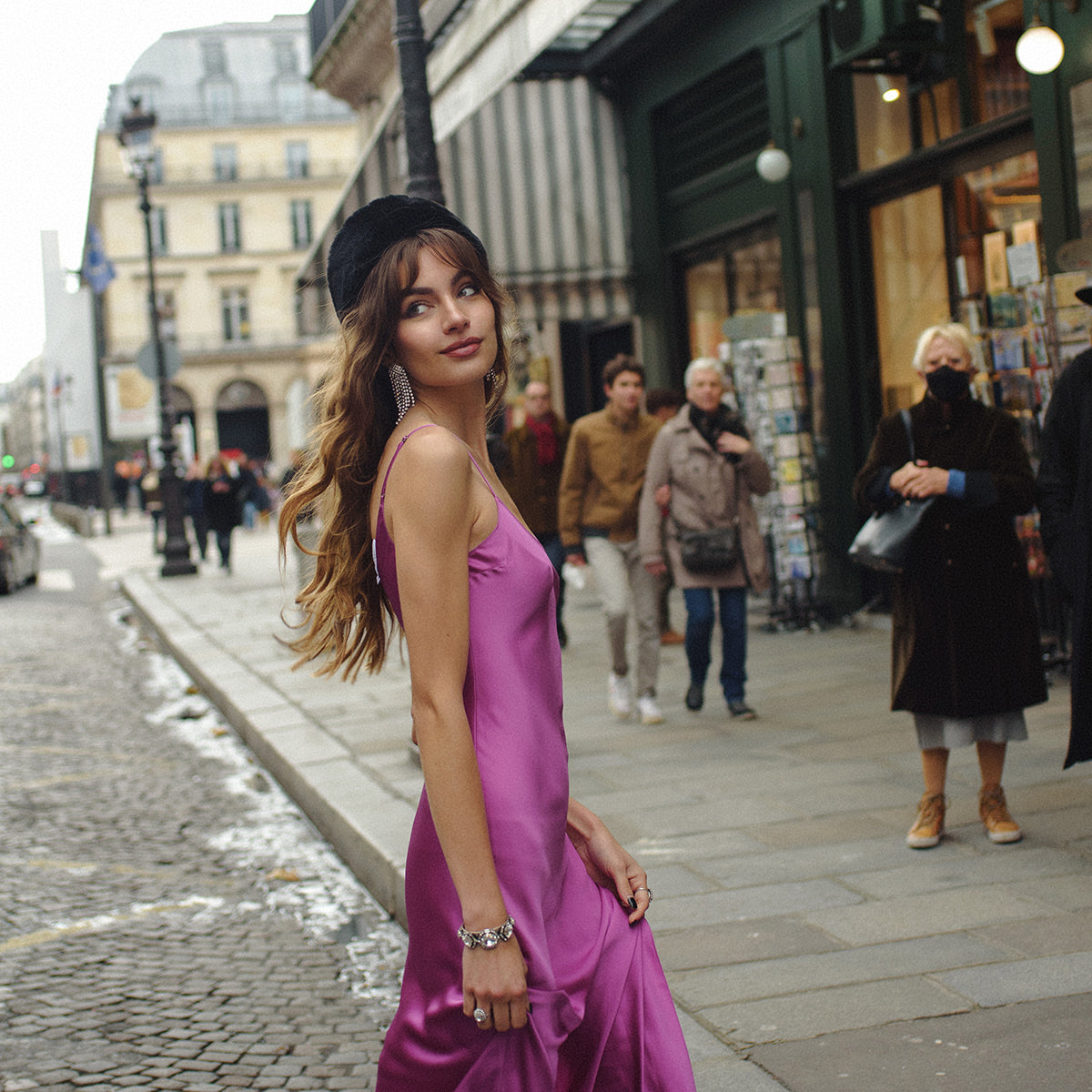 Vibrant Orchid Long Silk Slip Dress | Dannijo Vibrant Orchid Long Silk Slip Dress | Dannijo